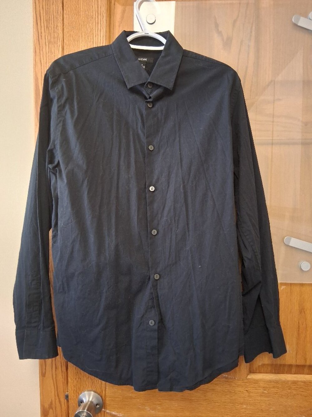 Mens size medium Alfani black dress shirt